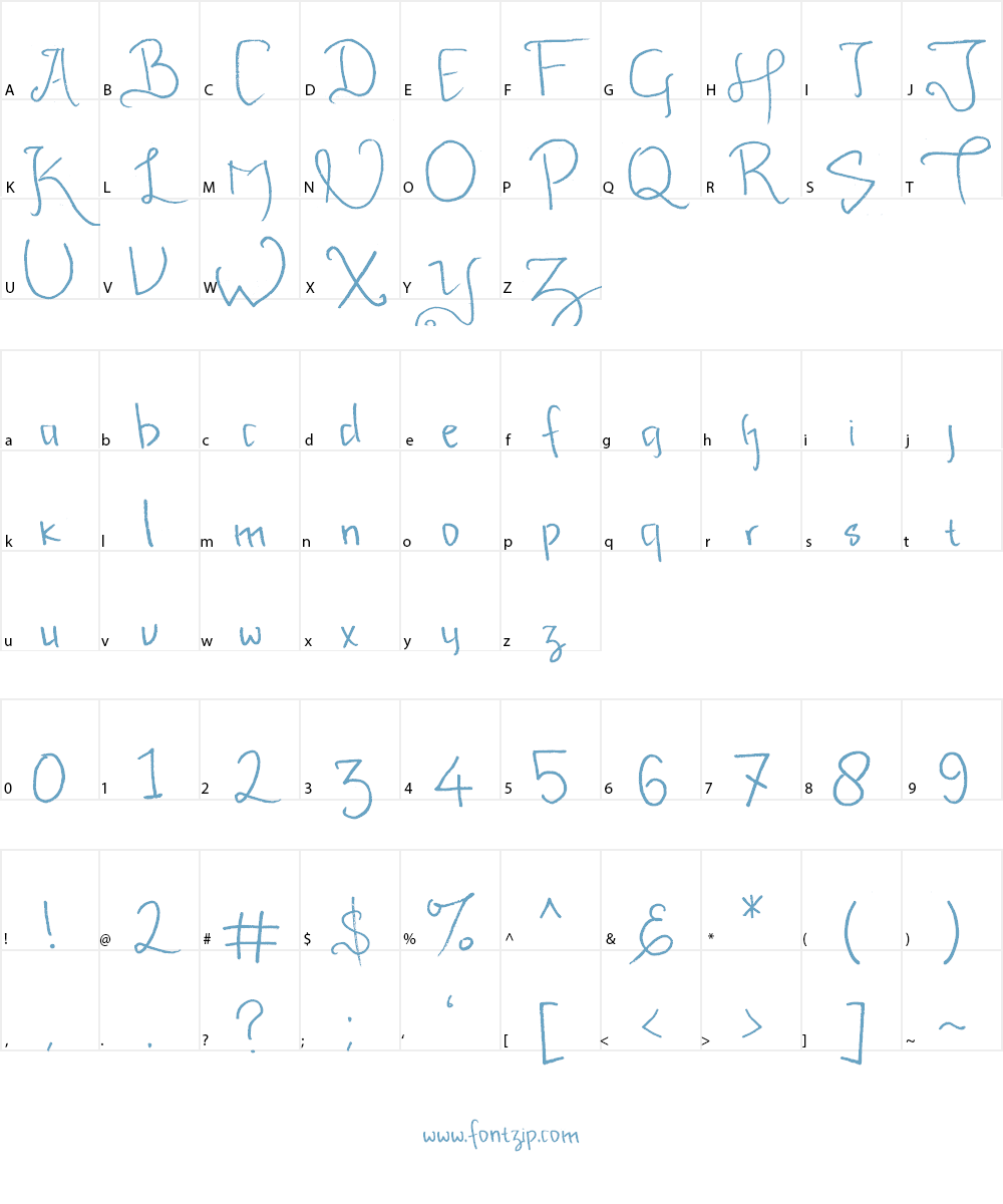 Kupu-kupu abu Font Character